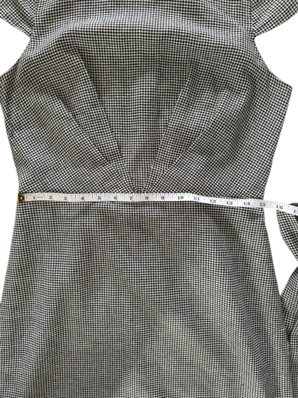 J.Crew Size 6 Houndstooth Linen Blend Sheath Dress Belted Classic Chic - Picture 11 of 16